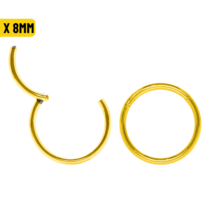 SEGMENTO CLICKER AÇO PVD GOLD - 0.8 X 8MM