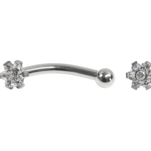 MICRO CURVO TITÂNIO R/I FLOR C/ ZIRCÔNIA - 1.2 X 10MM