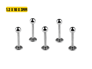 LABRET AÇO – 1.2 X 10 X 3MM
