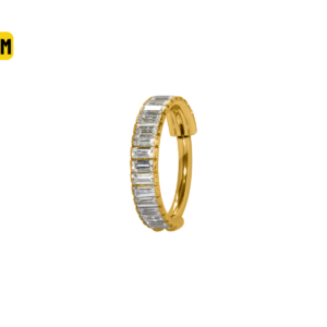 SEGMENTO CLICKER AÇO PVD GOLD C/ ZIRCÔNIA - 8MM