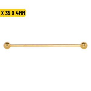 TRANSVERSAL BANHADO A OURO - 1.2 X 35 X 4MM