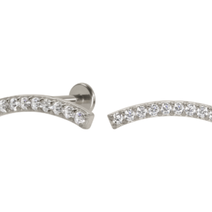 LABRET AÇO R/I CLUSTER C/ ZIRCÔNIA
