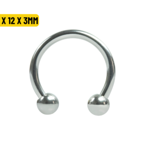 FERRADURA TITÂNIO R/INTERNA - 1.2 X 12 X 3MM