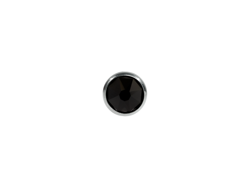 TOPO TITÂNIO 1.2 (1.6MM) - STRASS BLACK 4MM