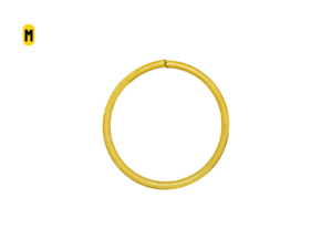 NOSTRIL ARGOLA BANHADO A OURO – M