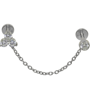 LABRET TITÂNIO R/INTERNA CORRENTINHA TRINITY
