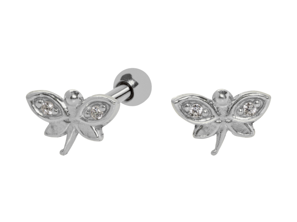 MICRO RETO MINI LIBÉLULA C36 - PRATA/ AÇO