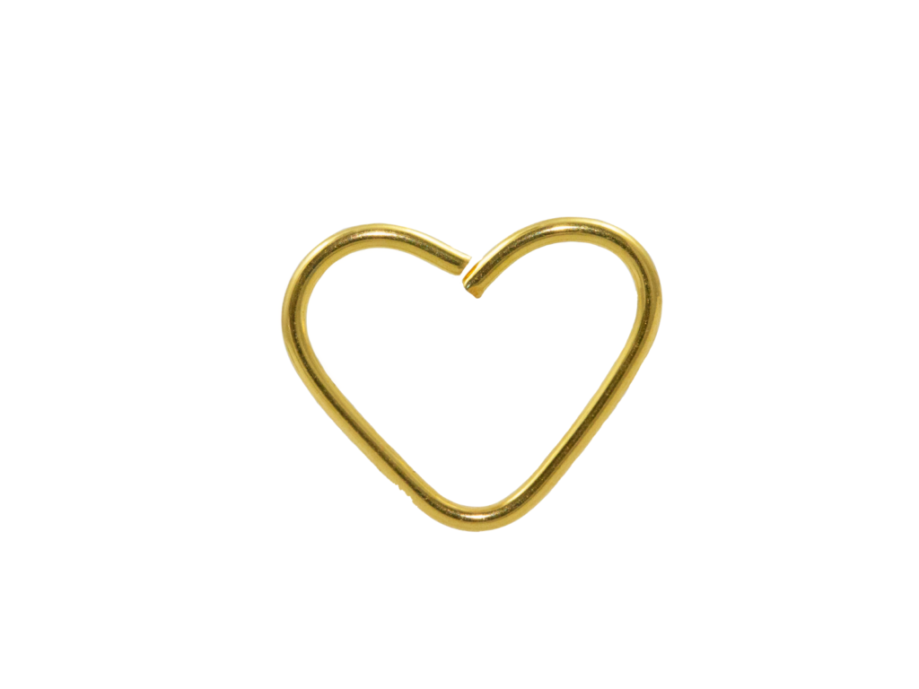 HEART BANHADO A OURO - C120