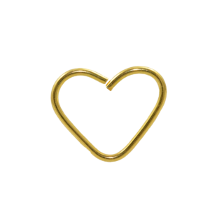 HEART BANHADO A OURO - C120