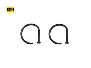 NOSTRIL ARGOLA TITÂNIO OPEN D PVD BLACK – 0.8 X 6MM