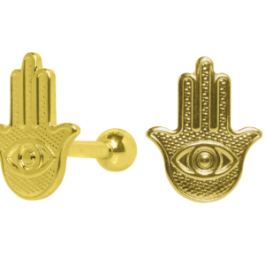 MICRO RETO MÃO DE HAMSÁ - BANHADO A OURO