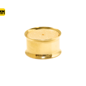 ALARGADOR PLUG AÇO PVD GOLD C/ FURO P/ BRINCO - 16MM