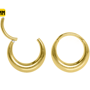 SEGMENTO CLICKER TITÂNIO PVD GOLD OVAL - 10MM