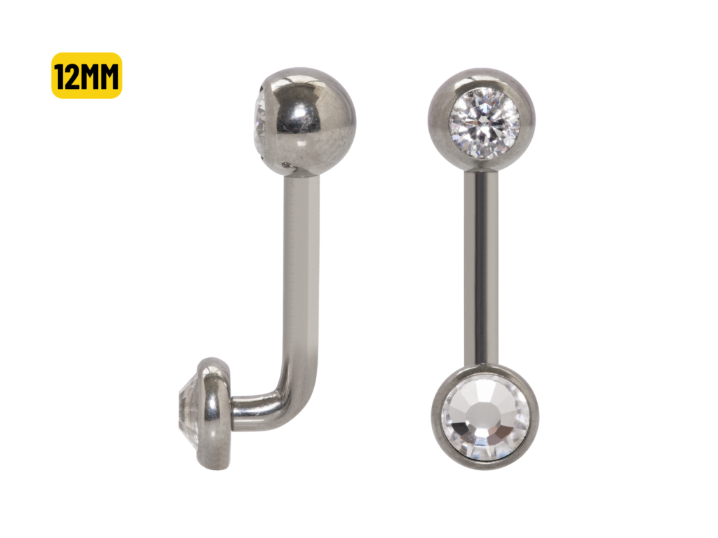 ÍNTIMO TITÂNIO R/I C/ 2 PEDRAS - 1.6 X 12 X 5/5MM