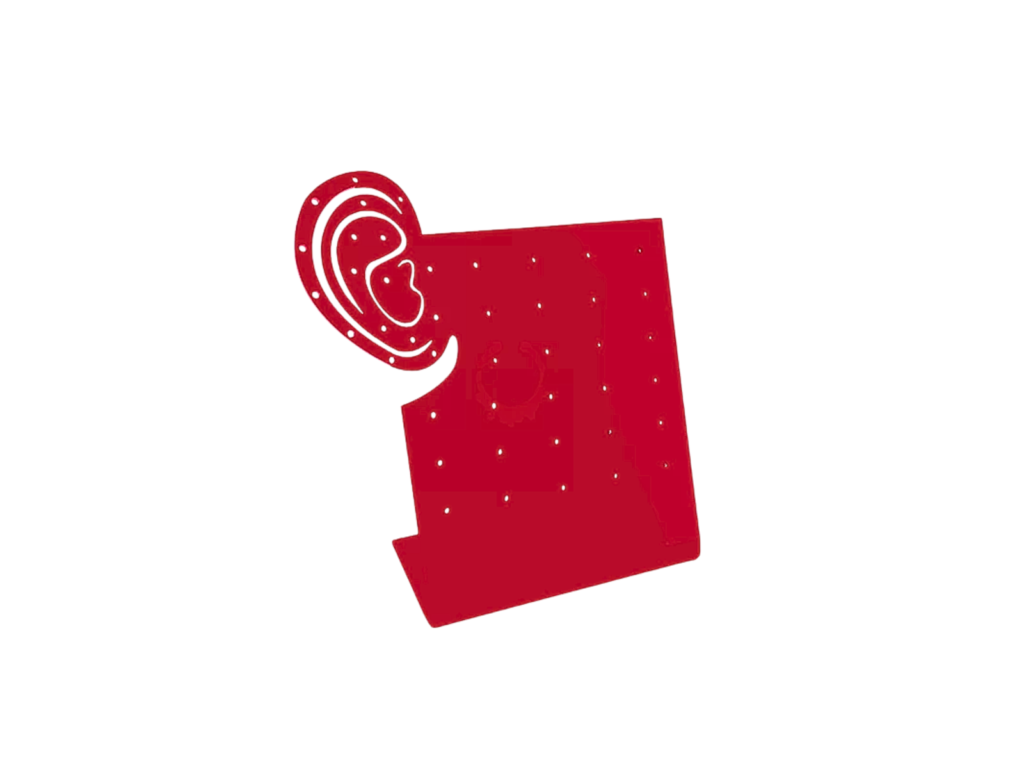 EXPOSITOR JÓIAS ORELHA ACRÍLICO - VERMELHO