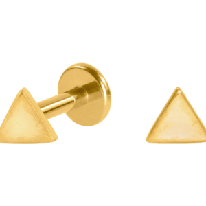 LABRET TITÂNIO PVD GOLD R/I TRIÂNGULO