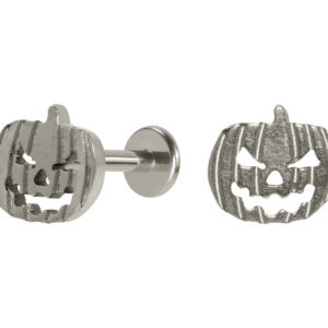 LABRET TITÂNIO R/I ABÓBORA HALLOWEEN