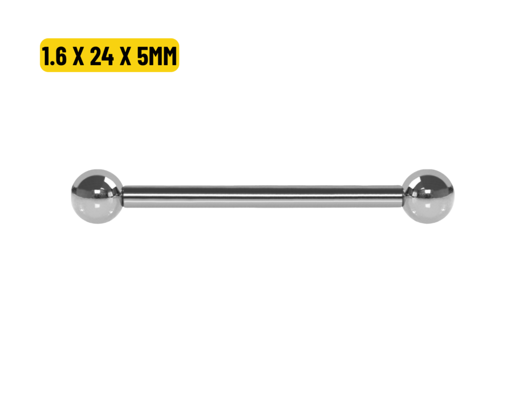 BARBELL AÇO - 1.6 X 24 X 5MM