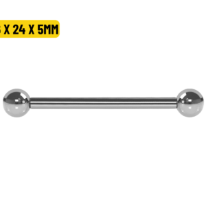 BARBELL AÇO - 1.6 X 24 X 5MM