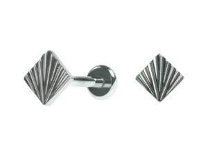 LABRET TITÂNIO R/I QUADRADO DIAMANTADO