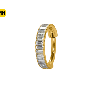 SEGMENTO CLICKER AÇO PVD GOLD C/ ZIRCÔNIA - 10MM