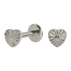 LABRET TITÂNIO R/I CORAÇÃO DIAMANTADO
