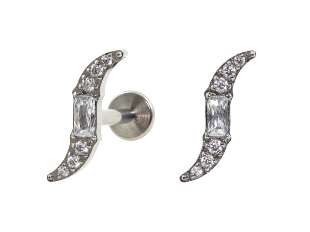 LABRET TITÂNIO R/I S C/ PEDRA