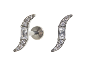 LABRET TITÂNIO R/I S C/ PEDRA
