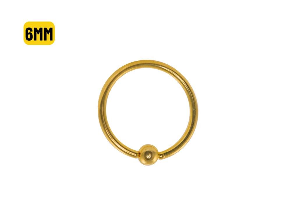 CAPTIVE TITÂNIO PVD GOLD - 1.2 X 6 X 3MM