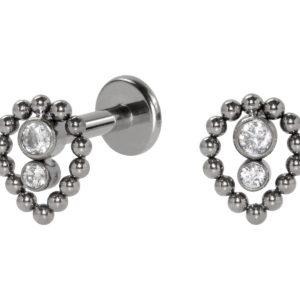 LABRET TITÂNIO R/I INDIANO GOTA 2 PEDRAS