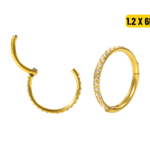 SEGMENTO CLICKER TITÂNIO PVD C/ ZIRCÔNIA - 1.2 X 6MM