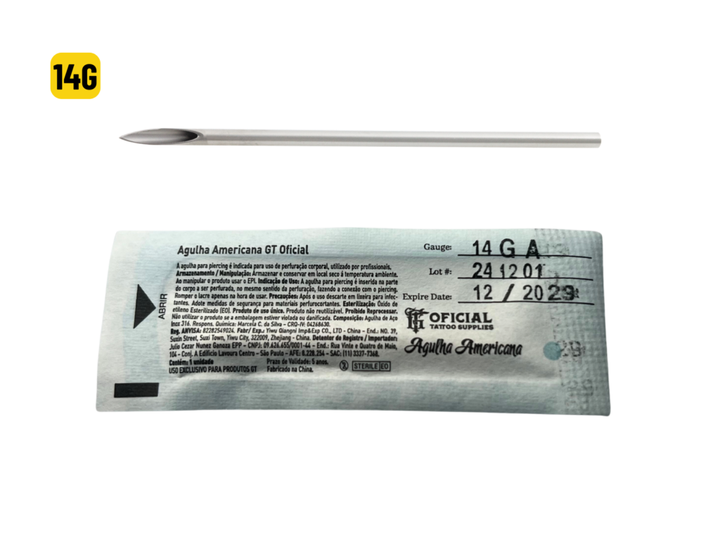 AGULHA AMERICANA THREADED 14G X 48MM 1.6 RETA - UNIDADE