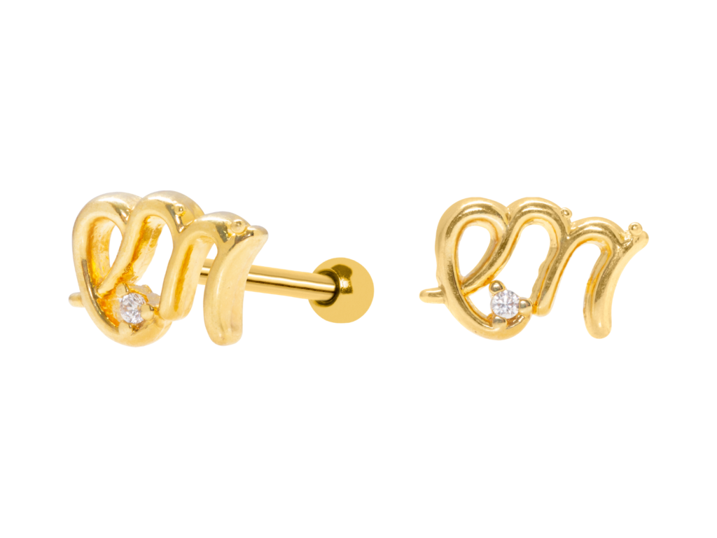 MICRO RETO SIGNO VIRGEM - BANHADO A OURO