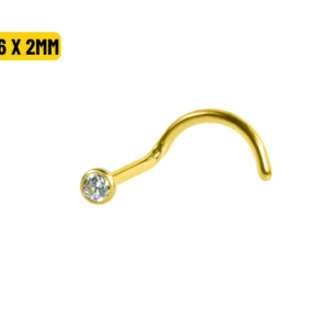 NOSTRIL TITÂNIO PVD GOLD - 0.6 X 2MM