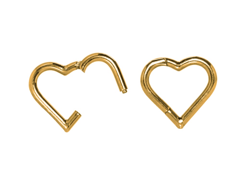 HEART CLICKER AÇO PVD - 1.0 X 10MM