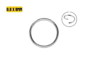 NOSTRIL ARGOLA TORÇÃO AÇO – 0.8 X 8MM