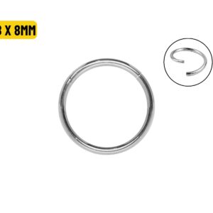 NOSTRIL ARGOLA TORÇÃO AÇO - 0.8 X 8MM