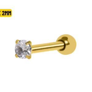 MICRO RETO PONTO DE LUZ PVD GOLD - 8 X 2MM