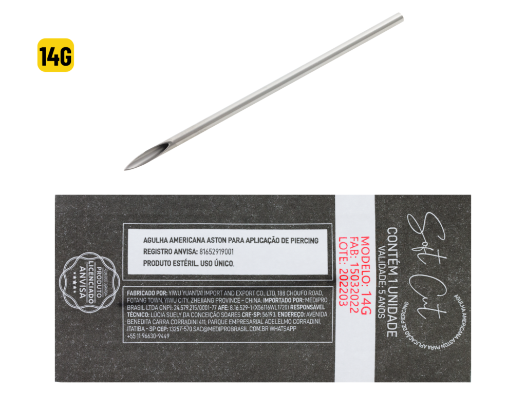 AGULHA AMERICANA SOFT CUT RT 14G X 48MM 1.6 RETA - UNIDADE