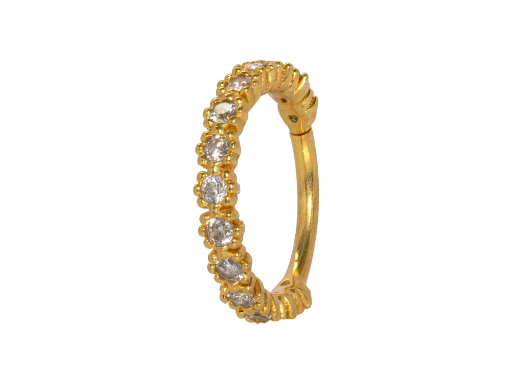 ARGOLA CONCH TORÇAO P124 BANHADA A OURO