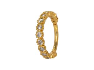 ARGOLA CONCH TORÇAO P124 BANHADA A OURO