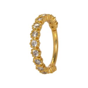 ARGOLA CONCH TORÇAO P124 BANHADA A OURO