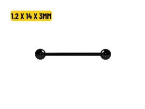 MICRO RETO BANHADO BLACK – 1.2 X 14 X 3MM