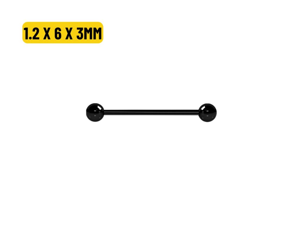 MICRO RETO BANHADO BLACK - 1.2 X 6 X 3MM