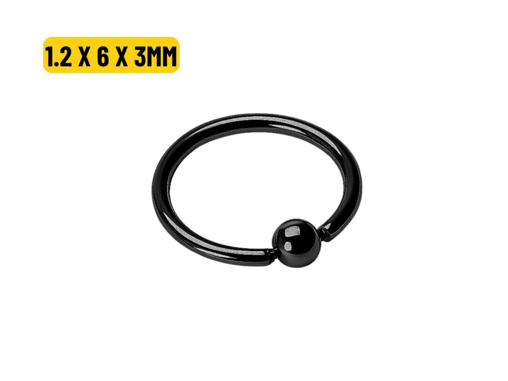 CAPTIVE BANHADO BLACK - 1.2 X 6 X 3MM