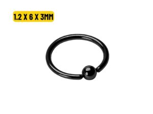 CAPTIVE BANHADO BLACK – 1.2 X 6 X 3MM