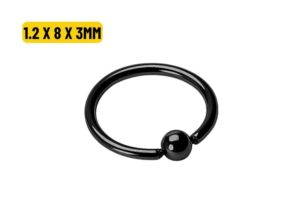 CAPTIVE BANHADO BLACK - 1.2 X 8 X 3MM
