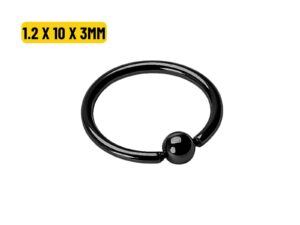 CAPTIVE BANHADO BLACK – 1.2 X 10 X 3MM