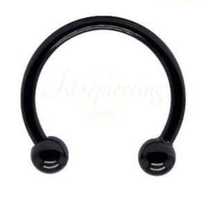 FERRADURA BANHADO BLACK - 1.2 X 6 X 3MM