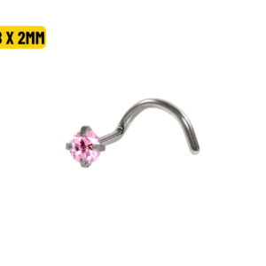 NOSTRIL TITÂNIO C/ GARRAS ROSA - 0.8 X 2MM